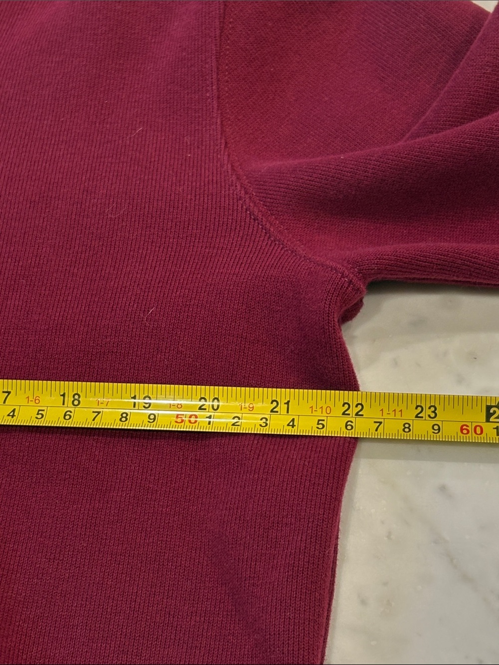 Like New, Ralph Lauren, Estate-Rib Quarter-Zip Pullover, Classic Wine, Size Med - Picture 8 of 11